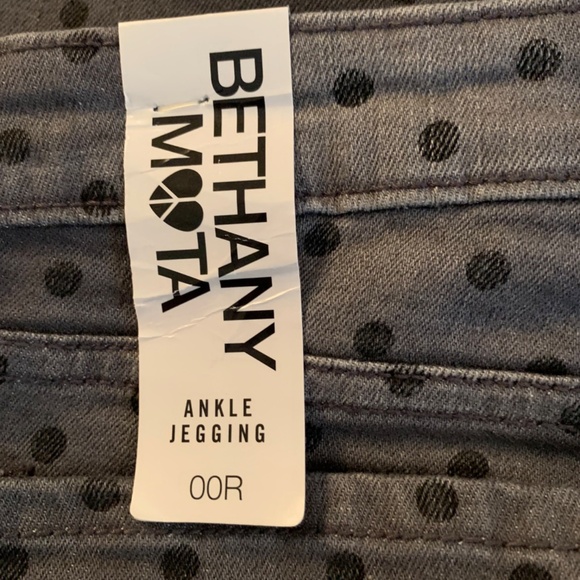BETHANY MOTA Grey Polka Dot Skinny Ankle Jeans Jeggings Size 00R - Picture 14 of 15